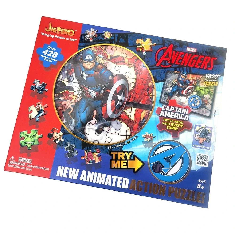 Marvel Avengers‎ Animated 428 Piece Jigsaw Puzzle Captain America Hulk Iron Man
